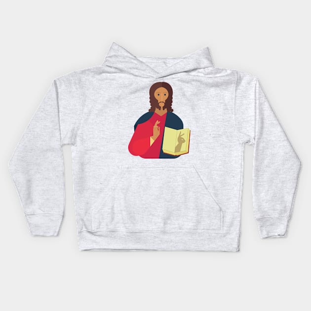 easter bunny jesus Kids Hoodie by ijoshthereforeiam